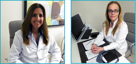 Dermatologistas Dra. Eliane Sênos e Dra. Kátia Castello Branco